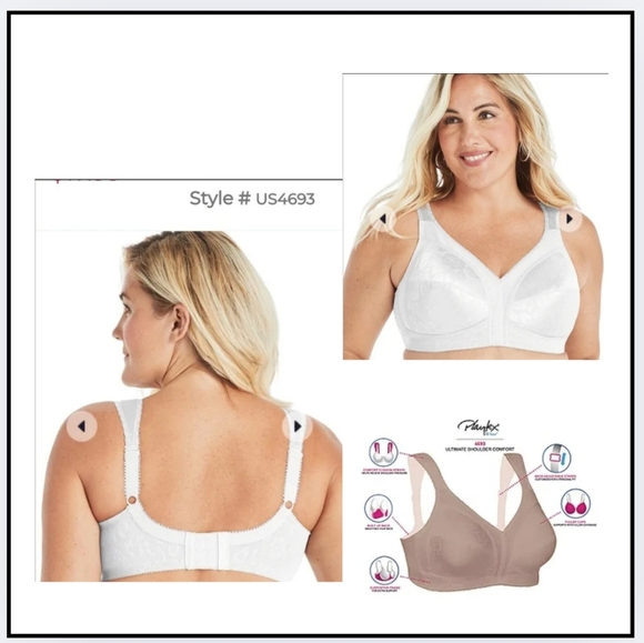 🔥 VTG / NEW / PLAYTEX 18hr BRA / WHITE - Picture 3 of 13